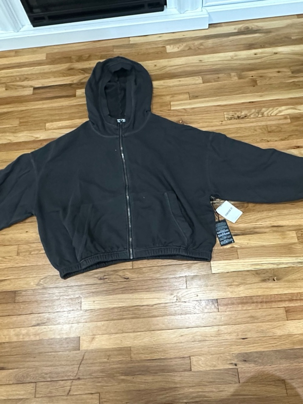 Forever 21 Dark Charcoal Zip-Up Hoodie - Picture 5 of 7